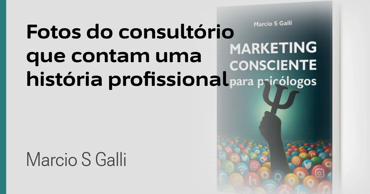 Fotos do consultório que contam uma história profissional